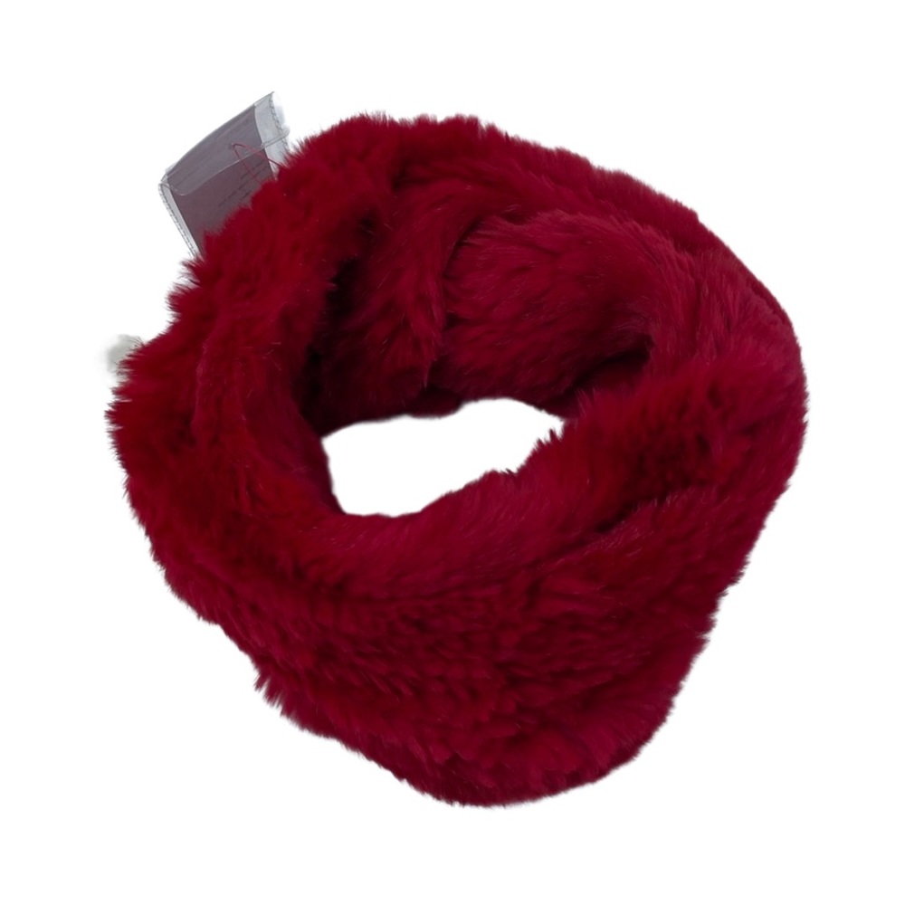Knitted Rabbit Fur Infinity Scarf NWT - Picture 3 of 5